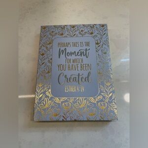 Light Purple Lavender and Gold Floral Print Inspirational Journal with Gold Edge